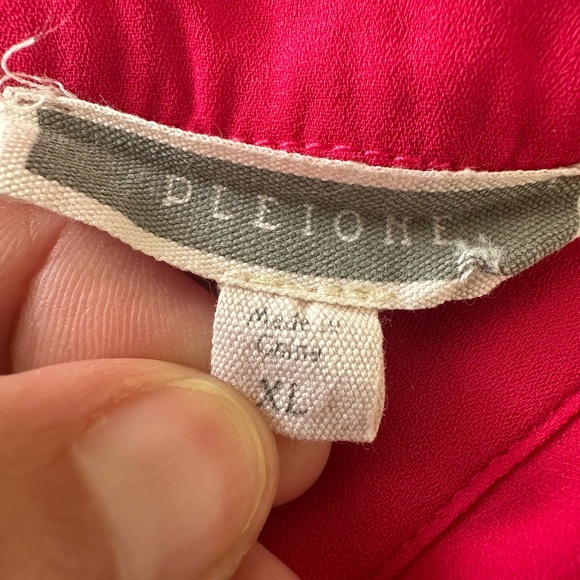 Anthropoligie Pleione Pink V-Neck Shell Tank Top Size XL - Picture 9 of 11